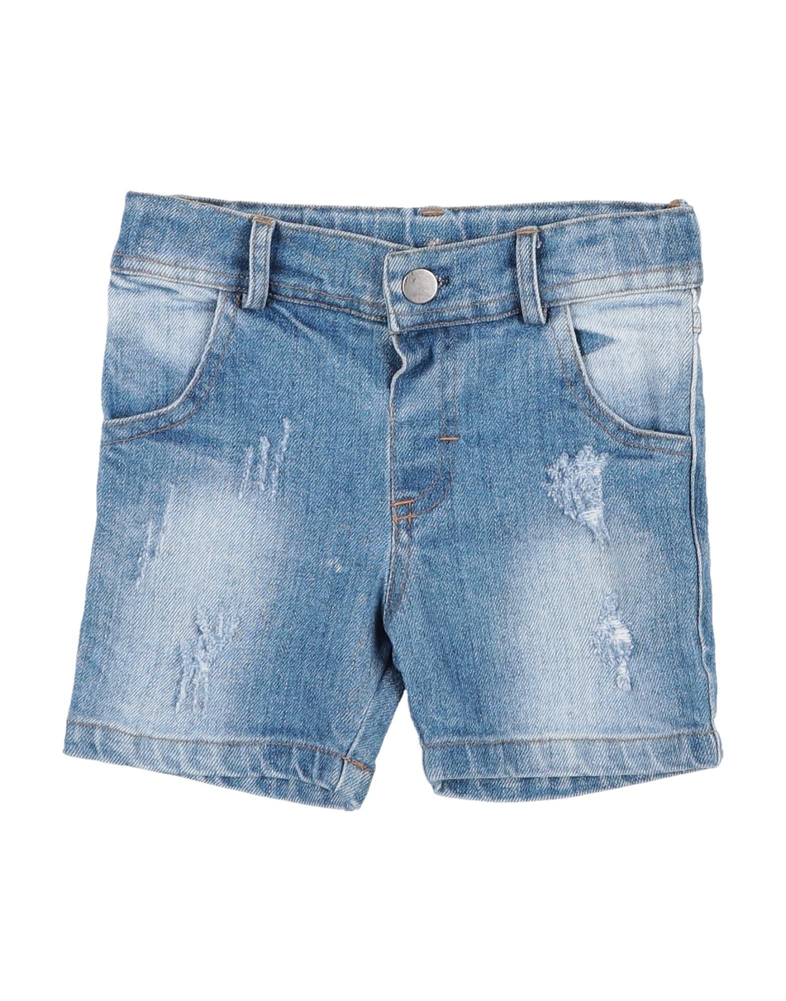 Leo E Lilly Bon Ton Kids' Denim Shorts In Blue