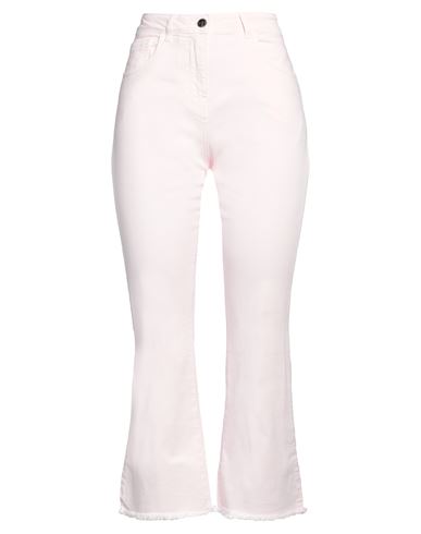 Semicouture Woman Denim Pants Light Pink Size 27 Cotton, Elastane