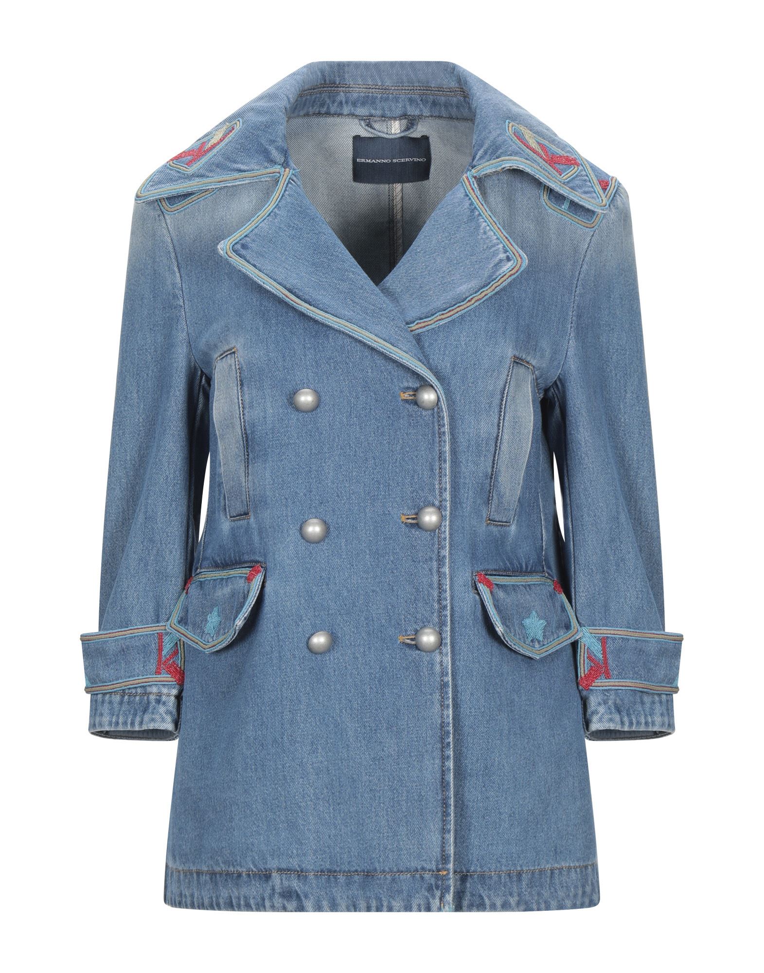 Ermanno Scervino Denim Outerwear In Blue