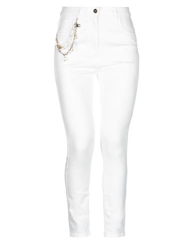 Woman Jeans Yellow Size 27 Cotton, Elastane