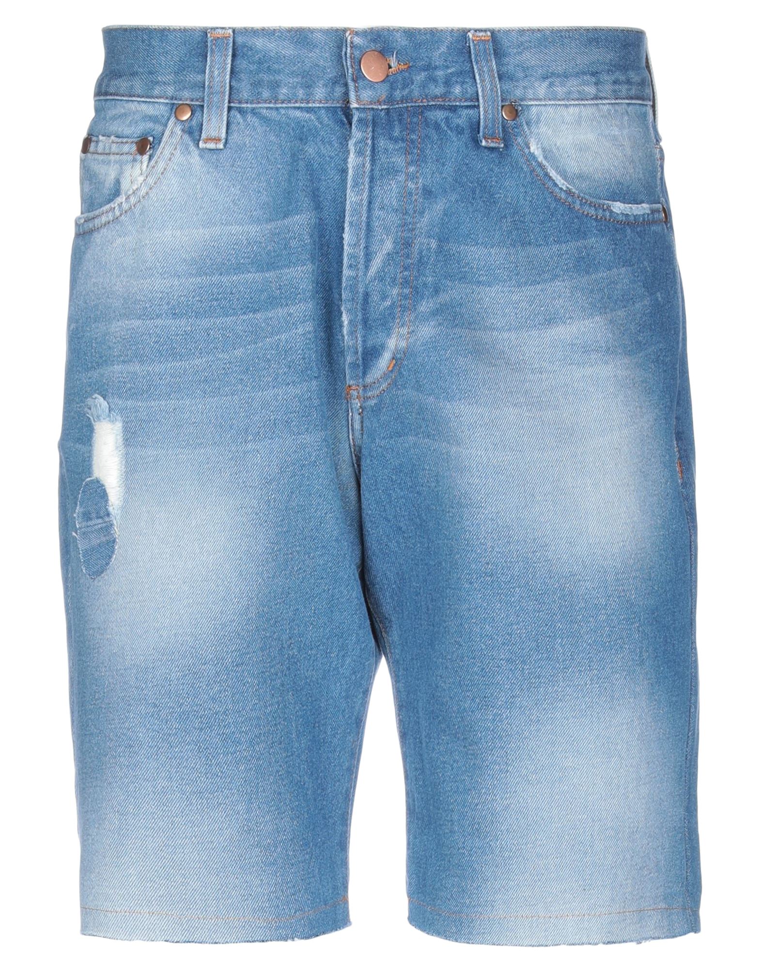 Mnml Couture Denim Shorts In Blue