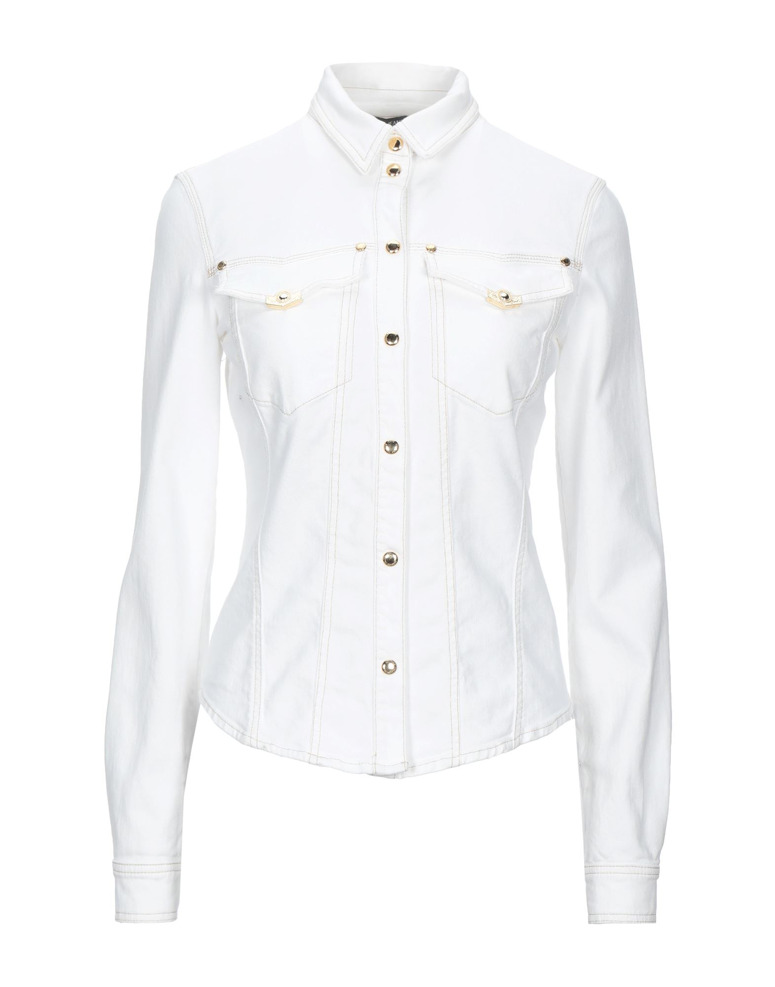 Versace Jeans Couture Denim Shirts In White