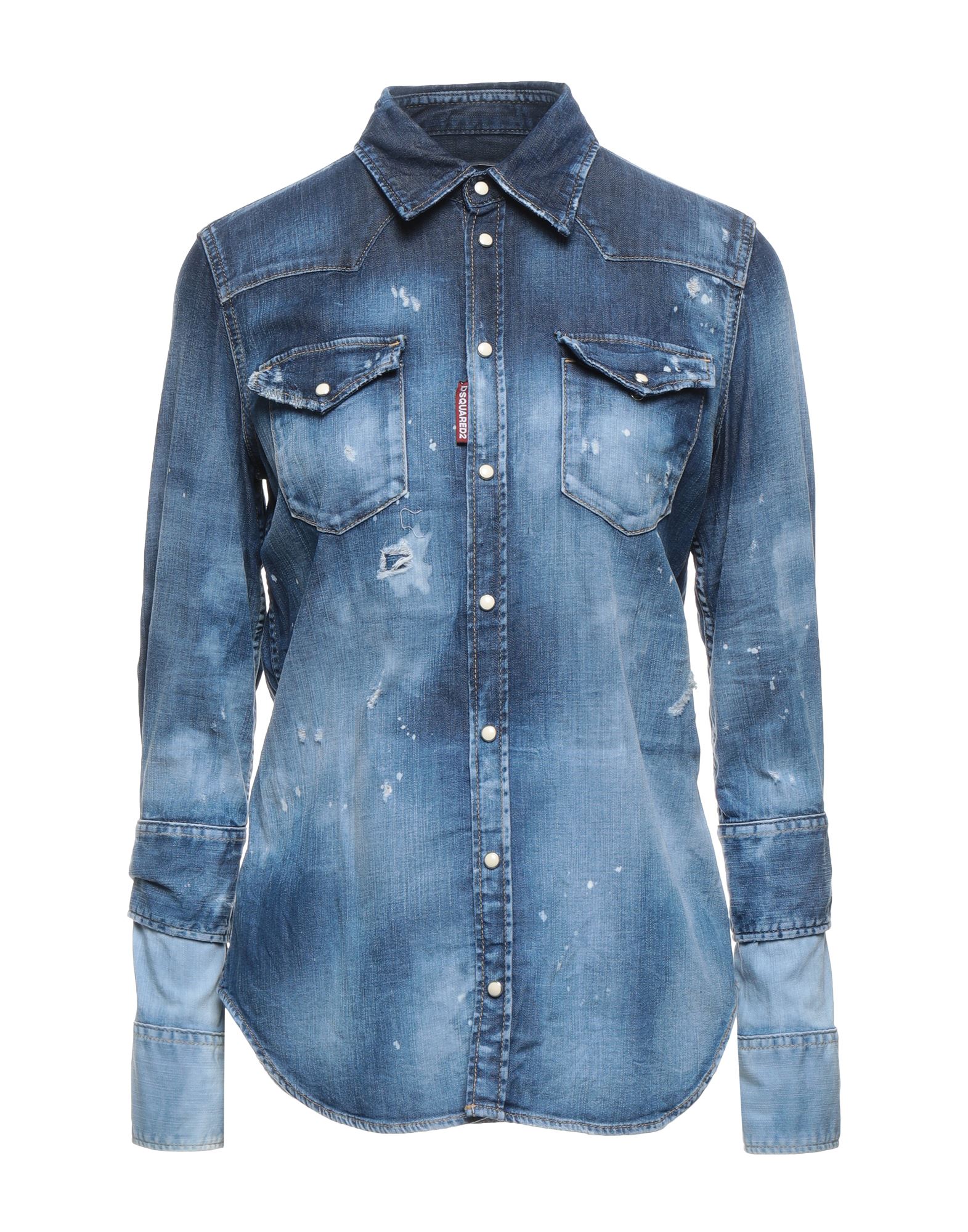 Dsquared2 Denim Shirts In Blue