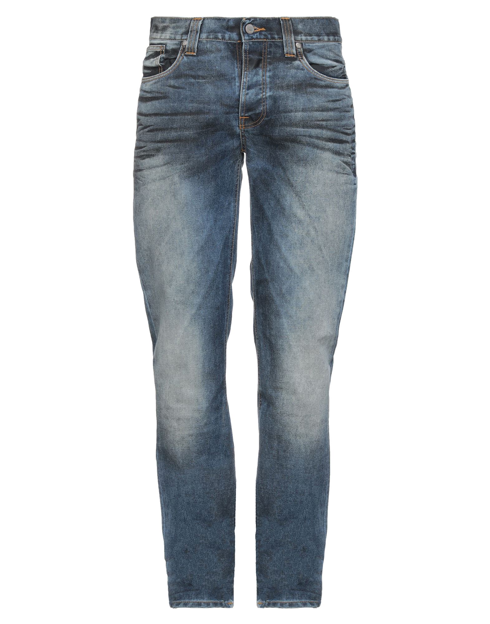 Shop Nudie Jeans Co Man Jeans Blue Size 34w-36l Cotton