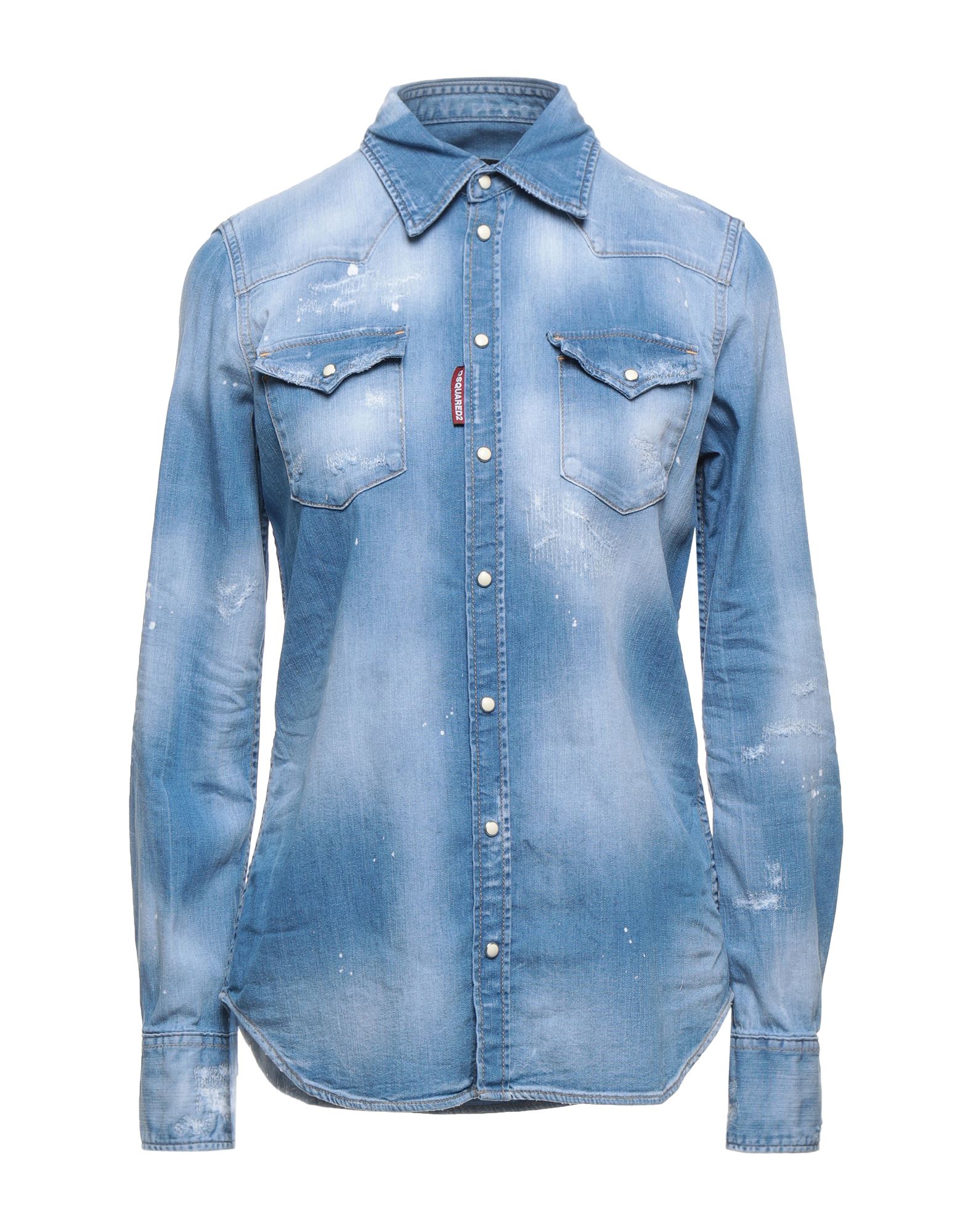 Dsquared2 Denim Shirts In Blue