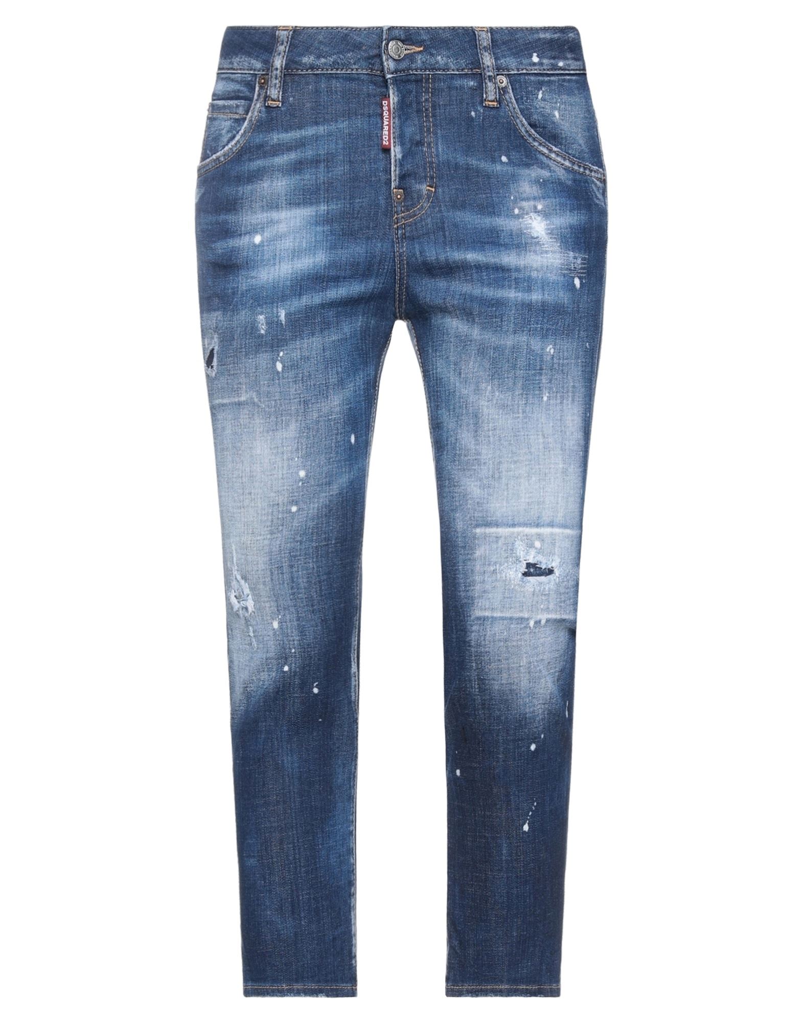 Dsquared2 Cool Girl Cotton Denim Pants In Blue