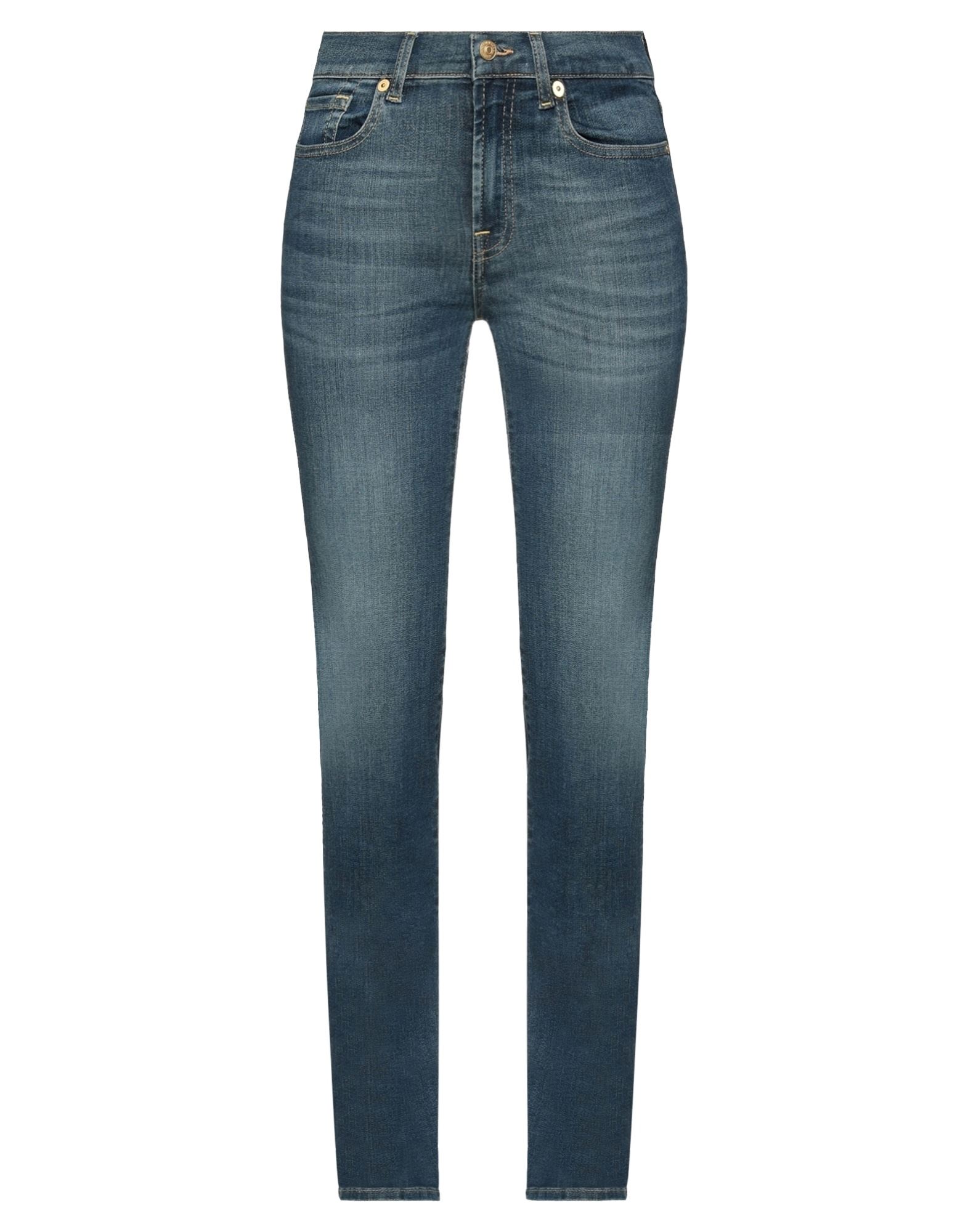 《セール開催中》7 FOR ALL MANKIND レディース ジーンズ ブルー 24 コットン 69% / ポリエステル 15% / テンセル 14% / ポリウレタン 2%