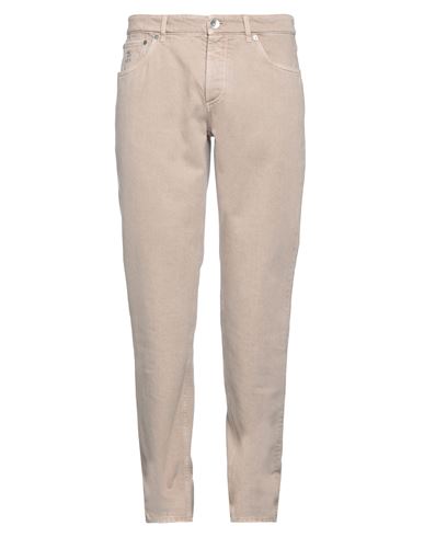 Brunello Cucinelli Man Denim Pants Light Brown Size 34 Cotton In Beige