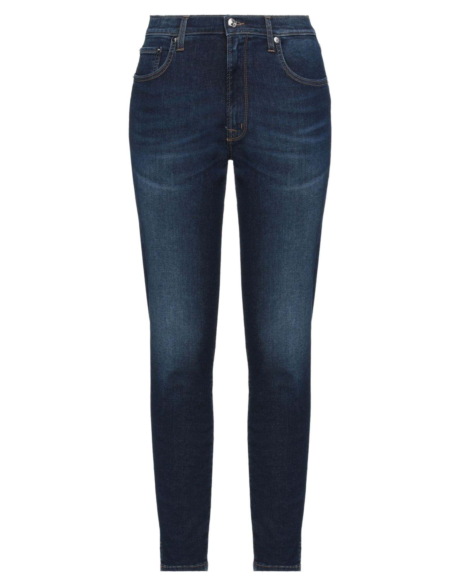 People (+)  Woman Denim Pants Blue Size 31 Cotton, Elastomultiester, Elastane