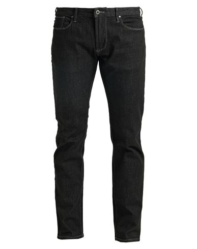 Emporio Armani Man Jeans Black Size 31w-32l Cotton, Elastane