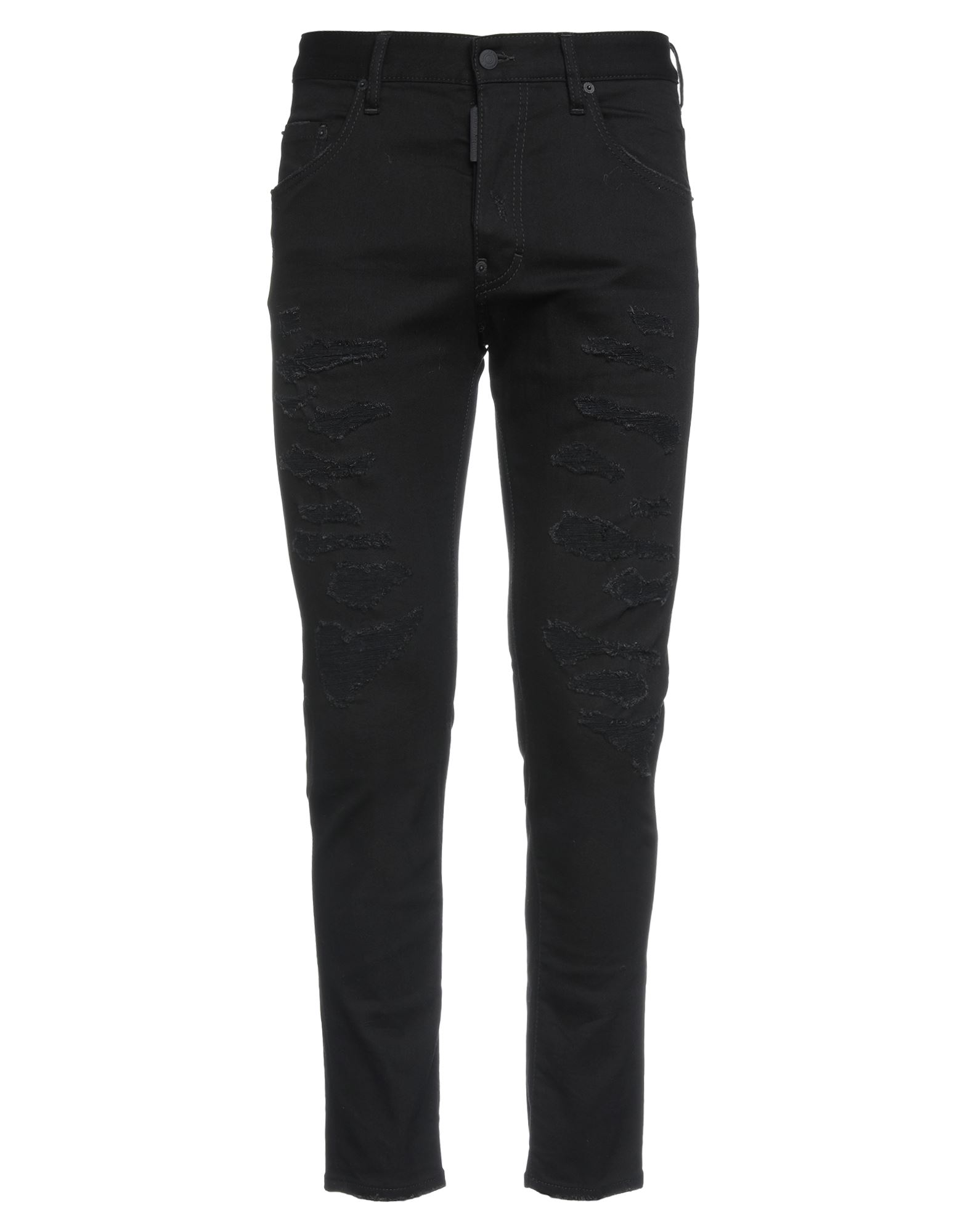 DSQUARED2 DSQUARED2 MAN JEANS BLACK SIZE 38 COTTON, ELASTANE