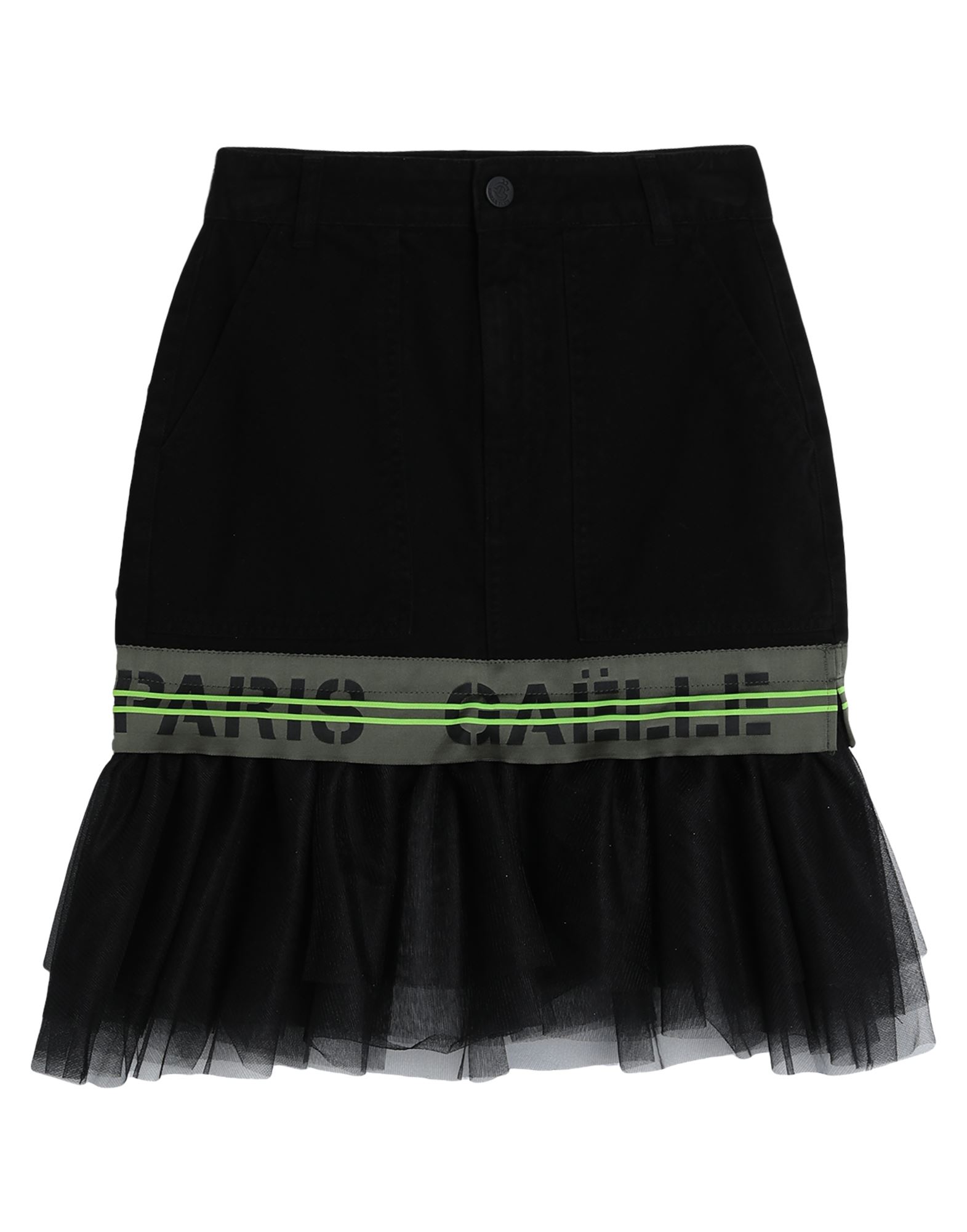 Gaelle Paris Denim Skirts In Black