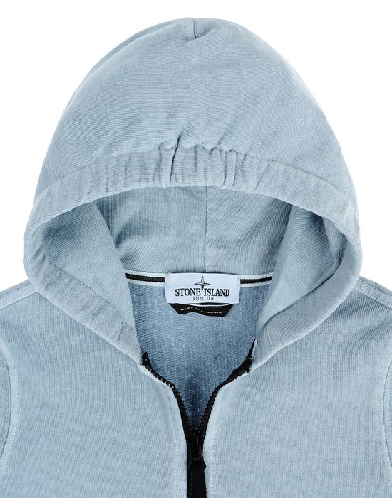 Stone Island Junior zip-up hooded jacket - Blue