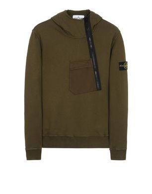 Olive stone island hoodie sale