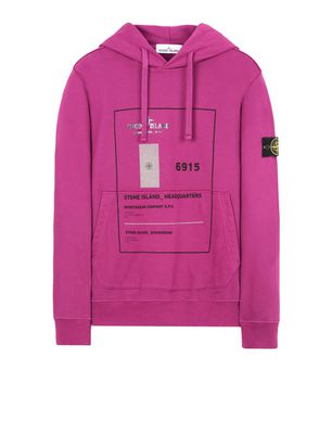 Mens pink store stone island hoodie