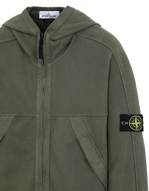 Stone island discount zip hoodie green