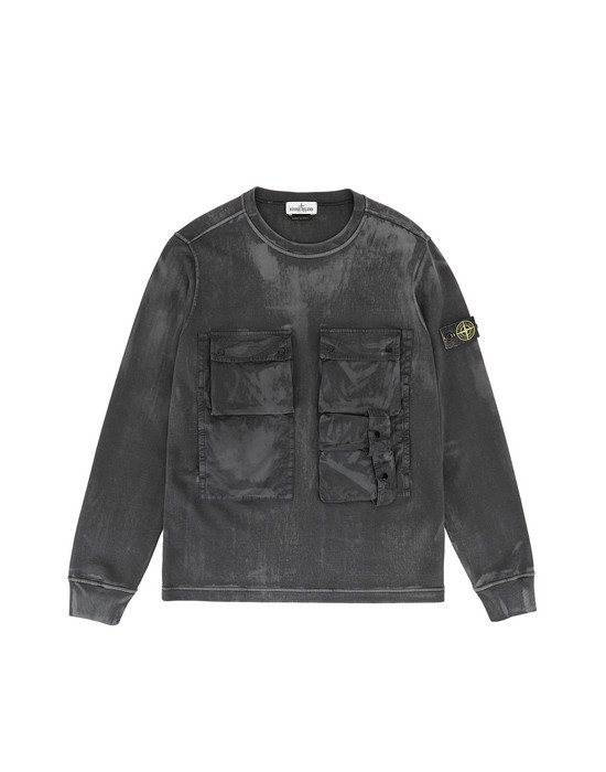 Sweatshirt Man 62245 BRUSH TREATMENT Front STONE ISLAND TEEN