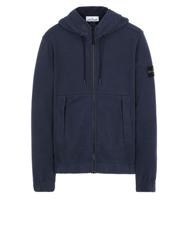 grey stone island zip up hoodie