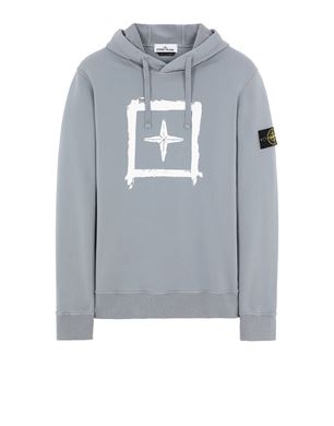 White hoodie clearance stone island