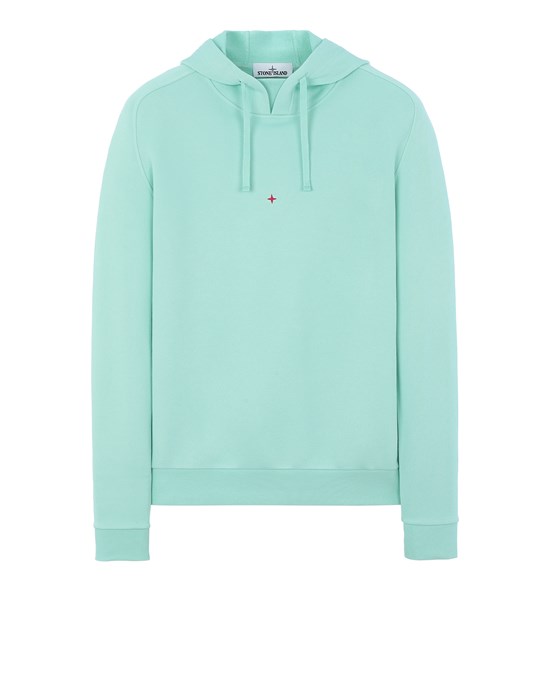 Sold out - Other colours available STONE ISLAND 617X2 STONE ISLAND MARINA<br>COTTON/POLYESTER SEAQUAL® YARN FLEECE  Sweatshirt Man Aqua