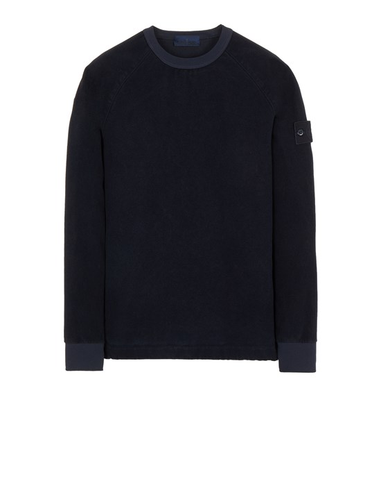 Sold out - Other colours available STONE ISLAND 618F3 COTTON NYLON MOLESKIN-TC_GHOST PIECE Sweatshirt Man Blue