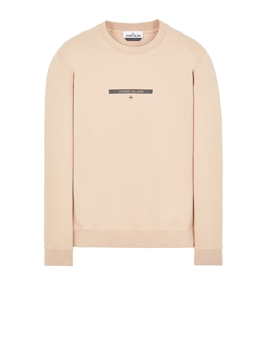 Sold out - STONE ISLAND 63085 BRUSHED COTTON FLEECE_'MICRO GRAPHICS TWO' PRINT  Sweatshirt Man Pastel pink