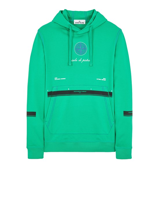 Sold out - STONE ISLAND 65495 GAUZED COTTON JERSEY_ 'ULTRA INSTITUTIONAL FOUR-FIVE' PRINT Sweatshirt Man Green