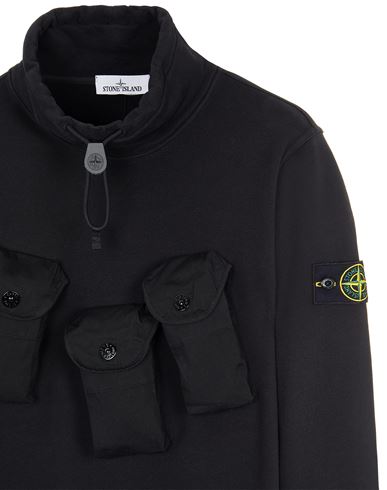 mens stone island jumper black