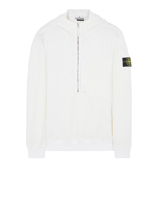 Sold out - STONE ISLAND 63247 COTTON NYLON FLEECE Sweatshirt Man White