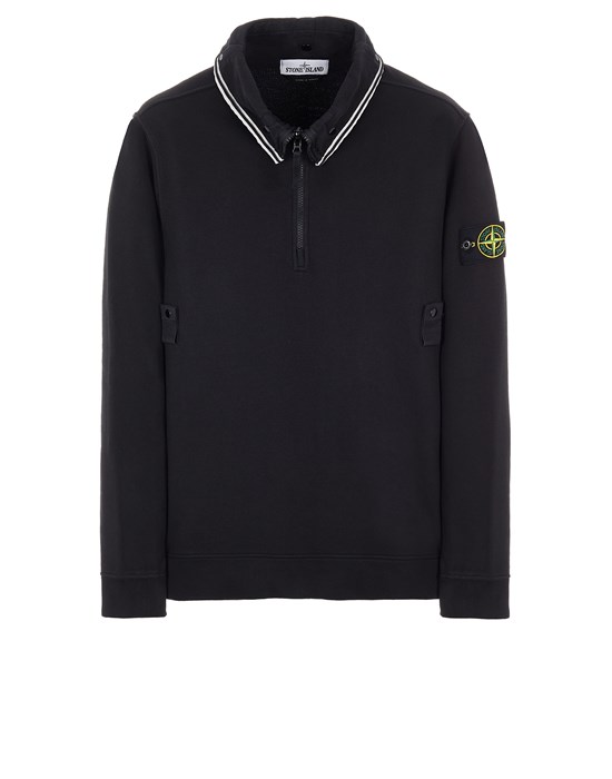 Sold out - STONE ISLAND 60720 BRUSHED COTTON FLEECE Sweatshirt Man Black