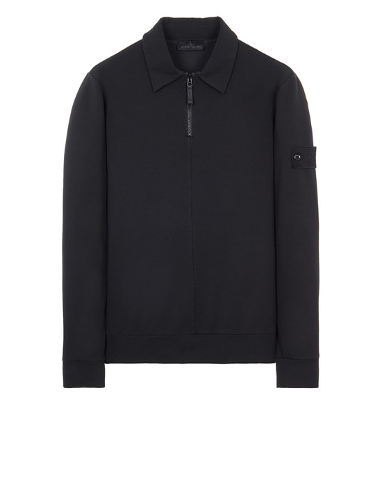 Sold out - Other colours available STONE ISLAND 629F3 COTTON STRETCH FLEECE_GHOST PIECE_ GARMENT DYED Sweatshirt Man Black