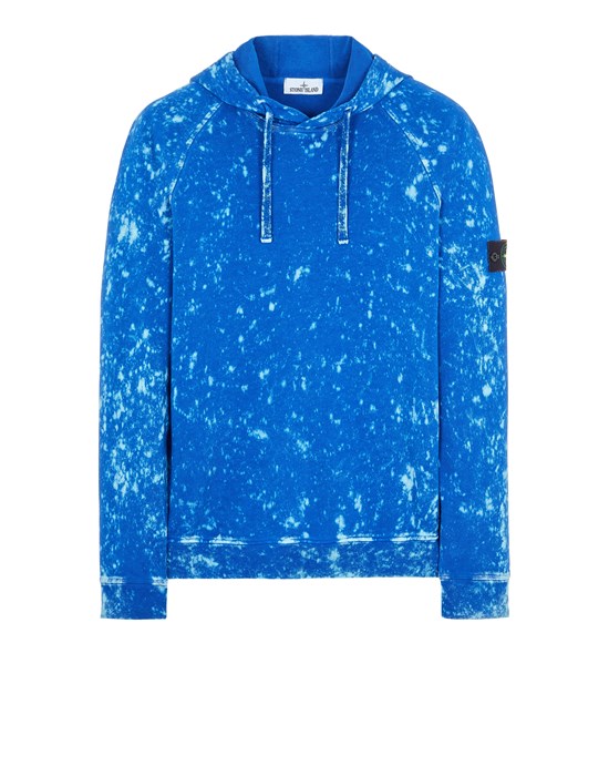 Sold out - STONE ISLAND 61338 COTTON FLEECE + OFF-DYE OVD TREATMENT_ GARMENT DYED Sweatshirt Man Ultramarine Blue
