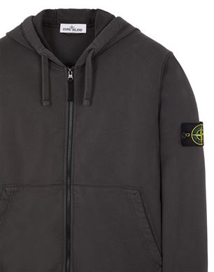 Stone Island – 64151 Garment-Dyed Cotton Fleece Hoodie Light Green