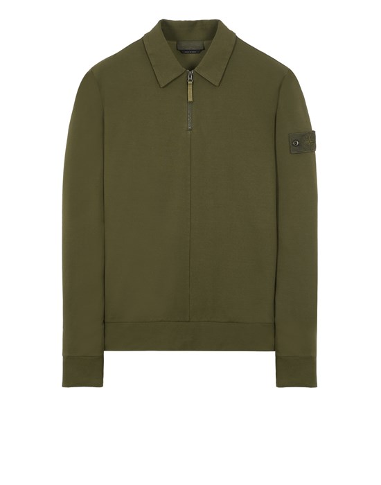 Sold out - STONE ISLAND 629F3 COTTON STRETCH FLEECE_GHOST PIECE_ GARMENT DYED Sweatshirt Man Military Green