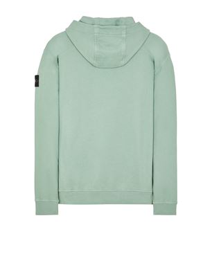 Stone Island – 64151 Garment-Dyed Cotton Fleece Hoodie Light Green