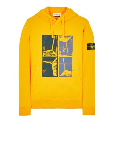 STONE ISLAND 64182 'XILOGRAFIA FOUR' Sweatshirt Man Yellow EUR 242