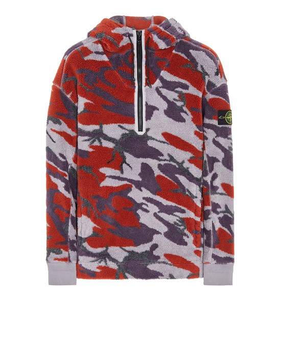 Sold out - STONE ISLAND 616E3 S.I. HERITAGE CAMO PILE 스웻셔츠 남성 라벤더