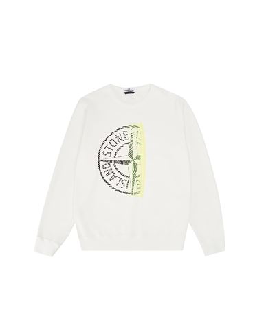 STONE ISLAND TEEN 62546 ‘FINGER SCAN ONE’  Sweatshirt Man Natural White EUR 156