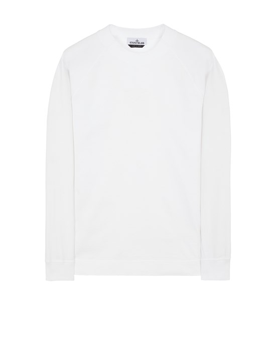  STONE ISLAND 63455 'OLD' TREATMENT  Sweatshirt Man White