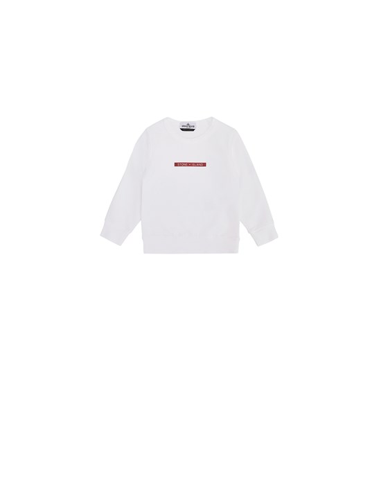 STONE ISLAND JUNIOR 62439 ‘MICRO GRAPHIC TWO’ PRINT Sweatshirt Man White