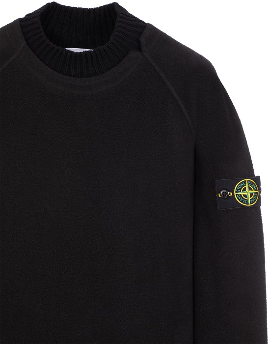 Stone island black crew cheap neck jumper