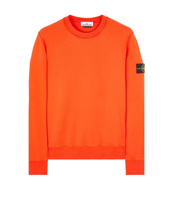  STONE ISLAND 63051 Sweatshirt Herr Helle Orange
