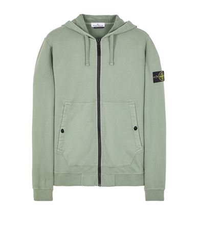 Stone island zip cheap hoodie green