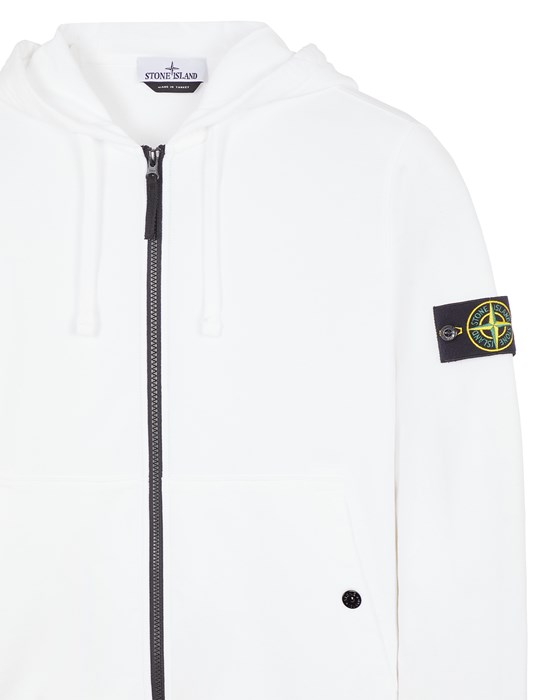 Stone island hot sale zip hoodie white