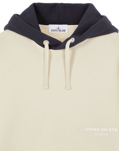 Cream stone island discount hoodie