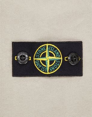 Stone island badge sales sleeve hooded sweatshirt