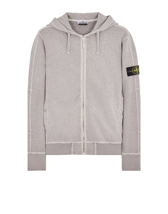 Shop Stone Island Sweatshirt Gris Coton In Gray