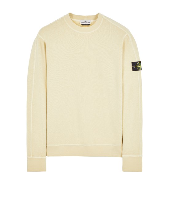 Stone Island Yellow Chenille Sweater In Beige
