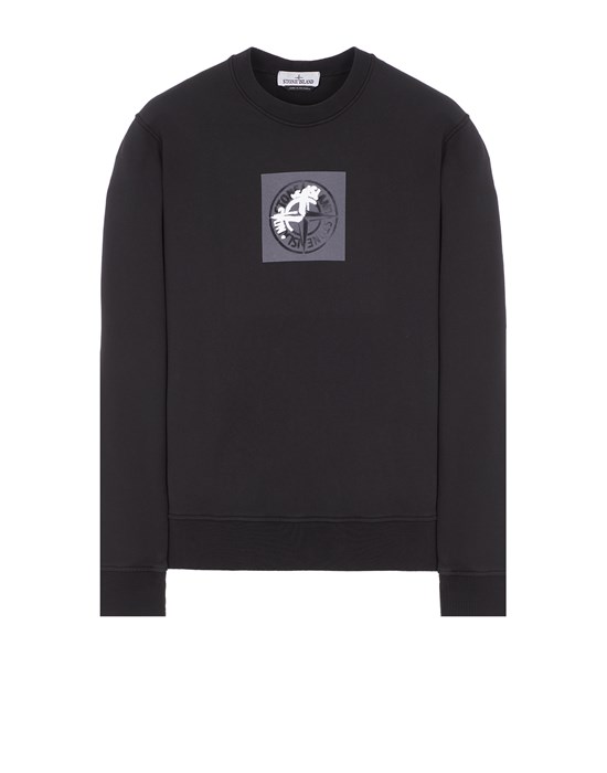 Shop Stone Island Sweatshirt Black Cotton