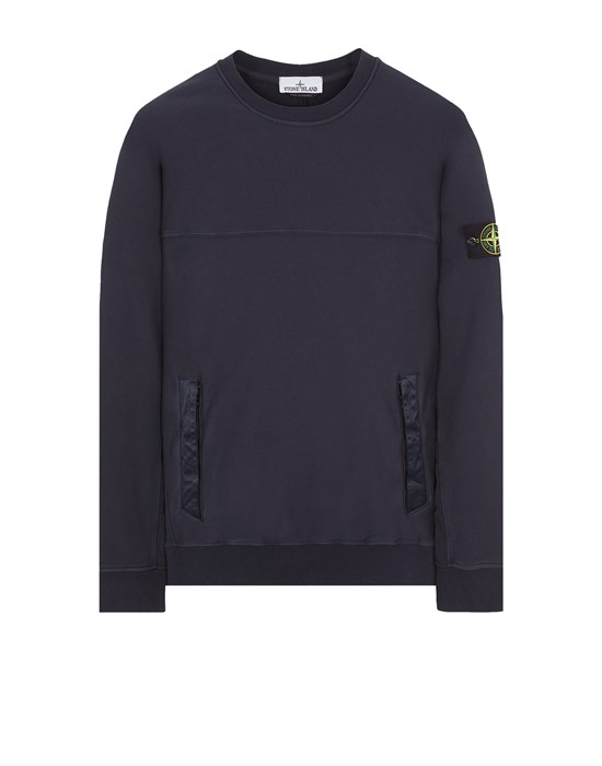 Stone Island Sweatshirt Blue Cotton In Blue